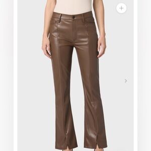 Hudson women’s faux leather Blair high rise bootcut espresso size 26